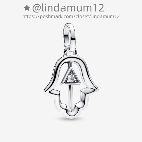 Pandora Hamsa Hand Medallion Charm - Picture 1 of 4